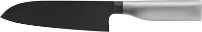 WMF Ultimate Black Santoku Knives 32 cm, Made in Germany, Kitchen Knife Durable Sharp, Diamond Cut, Blade 18.5 cm, Everlasting Sharpness, Safe Finger Protection, Ergonomic Handle