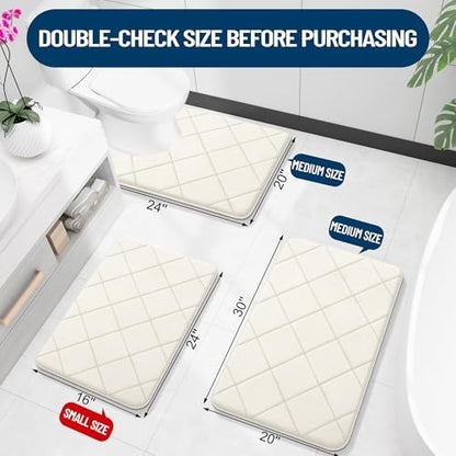 OLANLY Memory Foam Bath Mat 36x24, Ultra Soft and Absorbent Bathroom Rugs