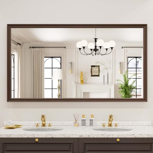 WEER Brown Bathroom Vanity Mirror 55x30 Inch