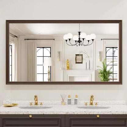 WEER Brown Bathroom Vanity Mirror 55x30 Inch