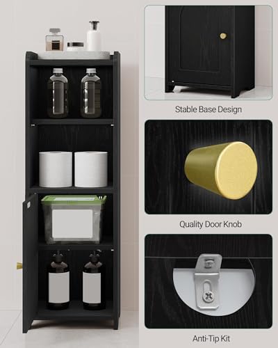 Hzuaneri Bathroom Storage Cabinet, Narrow Toilet Paper Cabinets with Doors