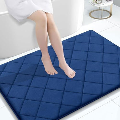 OLANLY Memory Foam Bath Mat 40x32, Ultra Soft and Absorbent Bathroom Rugs