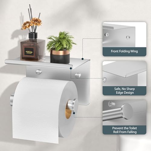 FORIOUS Bathroom Accessories, 5-Piece Bathroom Hardware Set - 24" Towel Bar