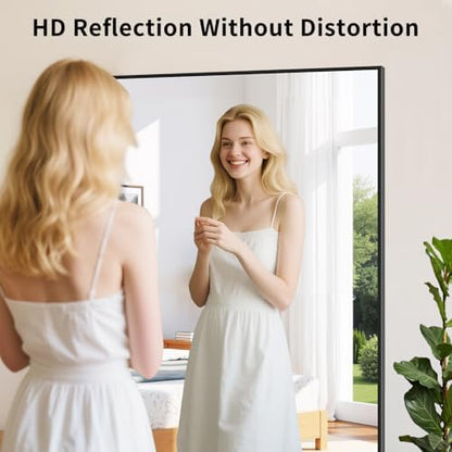 Koonmi Black Bathroom Mirror for Over Sink,Metal Framed 24"x48" Wall Mirror