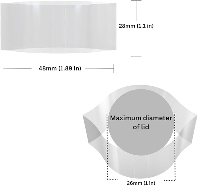 48 x 28 mm Clear Perforated Shrink Band for Boston Round, Tincture & Essential Oil Bottles [Cap Diameter: 1 1/8"] Pack of 5,000