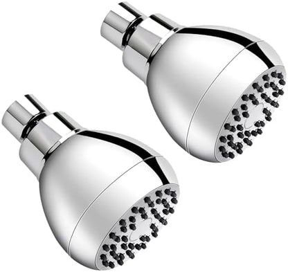 AISOSO Fixed Shower Head High Pressure 2PCS 3 Inch Showerhead Chrome