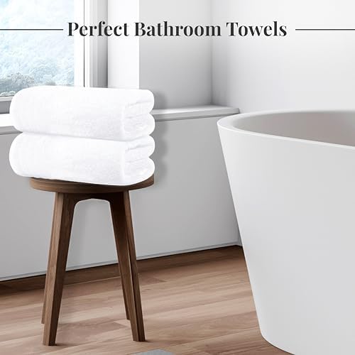 Tens Towels 8 Piece Towel Set, 2 XL Bath, 2 Hand, 4 Washcloth, White