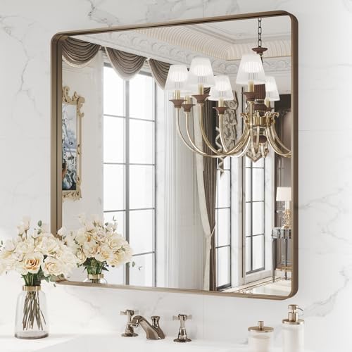 WEER Bronze Bathroom Vanity Mirror 36X36 Inch