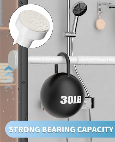 White Shower Curtain Rod 34-66 Inch(2.8-5.5ft) Adjustable Shower Rod