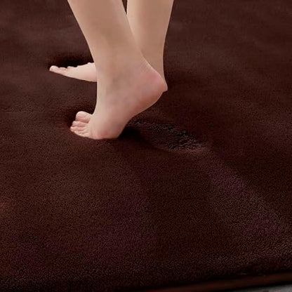 MINIDEAR Bathroom Rugs 60x24 Dark Brown - Thick Memory Foam Bath Mat, Ultra Soft & Plush Fluffy, Non-Slip, Quick Dry, Absorbent Washable Floor Microfiber Mat for Tub, Home Decor Accessories
