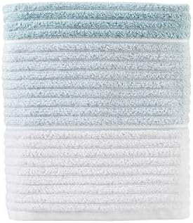 SKL Home Planet Ombre Bath Towel, 100% Turkish Cotton, Aqua
