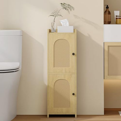 Hzuaneri Bathroom Storage Cabinet, Small Corner Floor Cabinet with 2 Doors