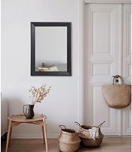 AAZZKANG Black Mirrors for Wall Rectangle Wood Framed Large
