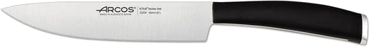 Arcos Tango Series - 6" Kitchen Knife with Nitrum Stainless Steel Blade and Black Polypropylene Handle - Modern Design with Full Tang - Black Color