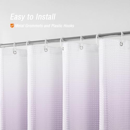 Gibelle Purple Ombre Fabric Shower Curtain for Bath Decor, 72 x 72