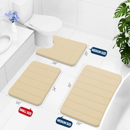 Buganda Memory Foam Bath Mat 30 x 20, Ultra Soft Absorbent Bathroom Rugs