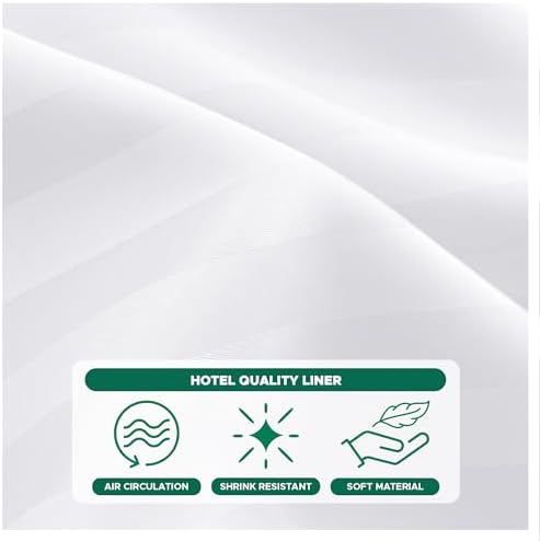 Fabric Shower Curtain Liner 72x72 Inch-Standard Size Cloth Shower Liners