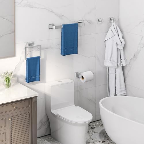 Gypie 16Inch Bathroom Accessory Set Wall Mounted, Brushed Nickel 5-Pieces