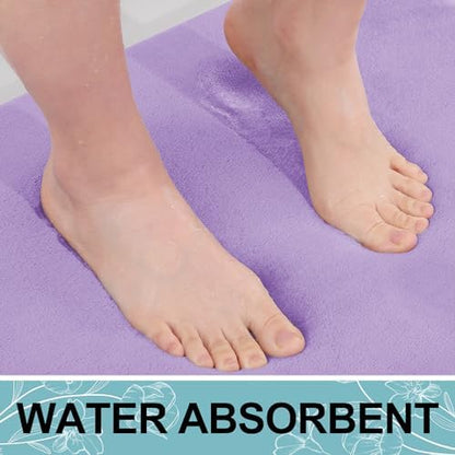 Smiry Memory Foam Toilet Rugs 24x20, Extra Soft Absorbent Bathroom Rugs