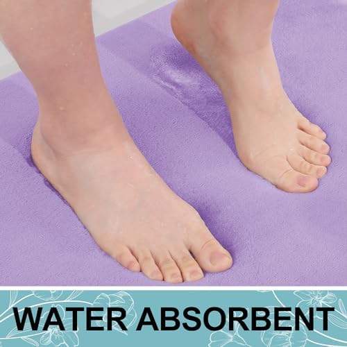 Smiry Memory Foam Bath Mat 24x16, Extra Soft and Absorbent Bathroom Rugs
