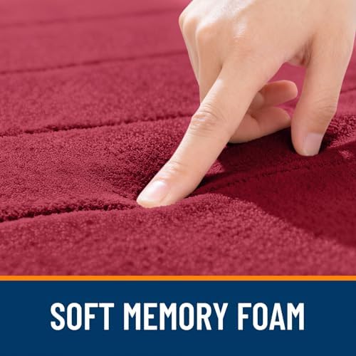 OLANLY Memory Foam Large Bath Mat 40x32, Super Soft Absorbent Bathroom Rugs