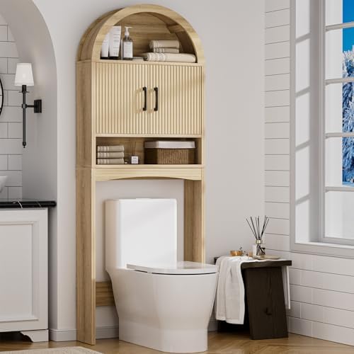Spurgehom Arch Over The Toilet Storage Cabinet,Bathroom Organizer, Wood
