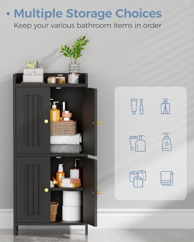 BEWISHOME Small Floor Cabinet,Toilet Paper Storage,Bathroom Storage Cabinet