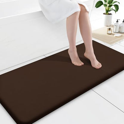 Smiry Memory Foam Bath Mat 47x17, Extra Soft and Absorbent Bathroom Rugs