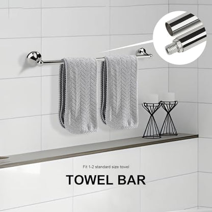 4 Piece Antique Bathroom Hardware Accessories Set Chrome,Towel bar Set 24 Inch Towel Bar Set,Towel Rack Set,Bathroom Towel Holder Set