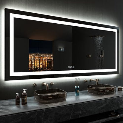 LOAAO 84"X40" RGB LED Bathroom Mirror with Lights, UL Listed