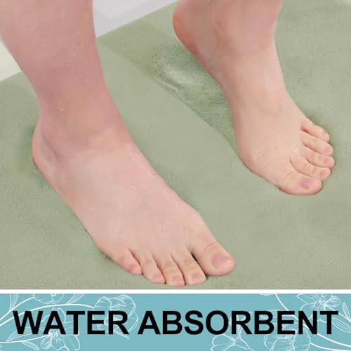 Smiry Memory Foam Bath Mat 24x16, Extra Soft and Absorbent Bathroom Rugs