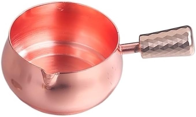 Gravy Boat Coffee Measuring Cup, Hand Drawn Can, Extraction Ounce Cup, Stainless Steel Calf Milk Pot Gravy Jug(Pink,Large)