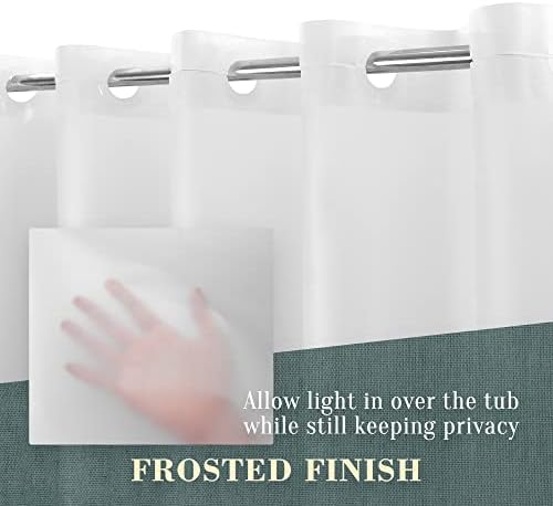 No Hook PEVA Shower Curtain or Liner, Standard Size 71 x 74, Frost