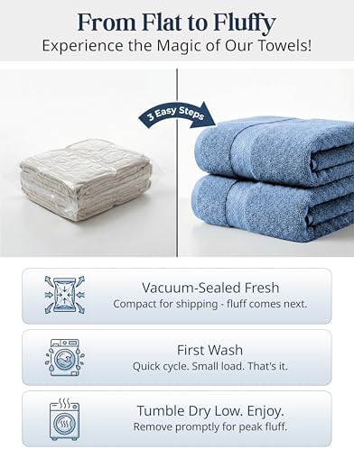 LANE LINEN Towel Set for Bathroom Soft Absorbent Quick Dry - Allure