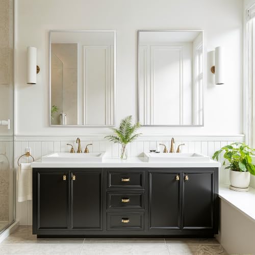 FICTOR Bathroom Vanity Mirror for Over Sink, 20" x 30", Silver