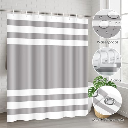 Bathroom Sets with Shower Curtain and Rugs, 4 Pcs, Modern