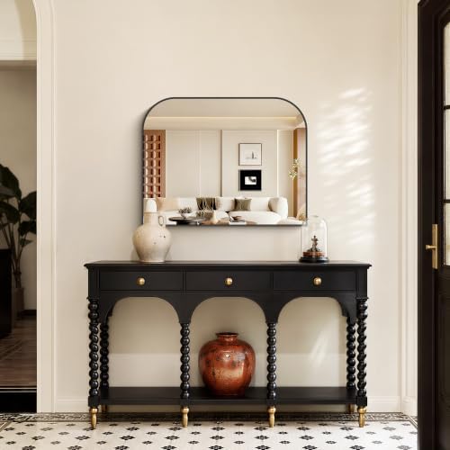 YIROMAN Bathroom Mirrors for Over Sink,36"x28" Black Bathroom Vanity Mirror