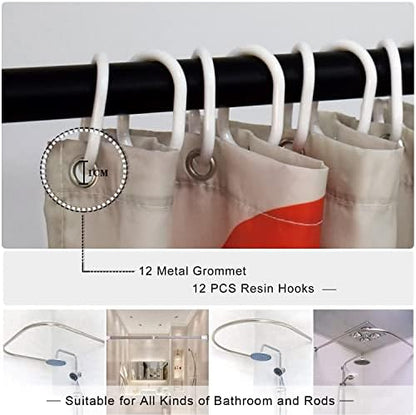 Funny Shower Curtain Set, Fun Anime Monster Shower Curtains for Bathroom Cool Asian Japanese Bathroom Decor Polyester Fabric-62" x 72"
