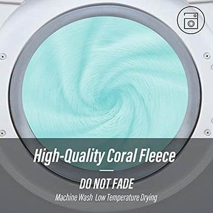 MOONQUEEN Ultra Soft Towel Set-Quick Drying-2 Bath Towels 2 Hand Towels 2 Washcloths - Microfiber Coral Velvet Highly Absorbent Towel for Bath Fitness, Bathroom,Sports,Yoga, Travel(Frozen Blue, 6 Pcs)