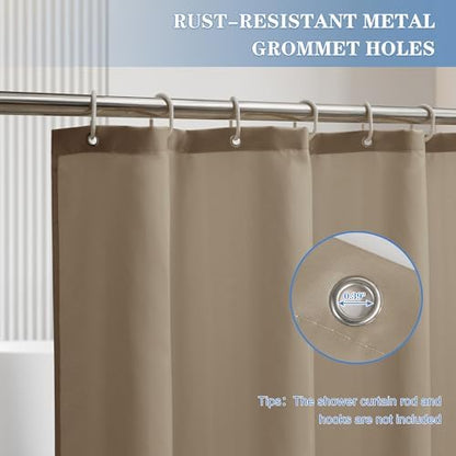 Nasitos Fabric Shower Curtain Liners with Magnets 2 Pack 70X72 Inch White