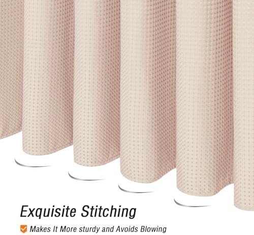Gibelle Small Stall Blush Pink Fabric Shower Curtain, 36 x 72