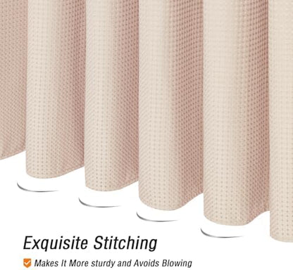 Gibelle Small Stall Blush Pink Fabric Shower Curtain, 36 x 72