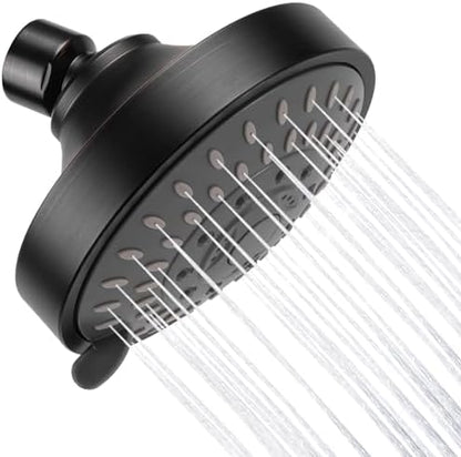 AISOSO High Pressure Rain Shower Head 5 Modes 4.1 Inch Oil Rubbed Bronze