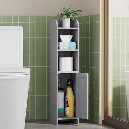 Homhedy Small Bathroom Storage Cabinet, Narrow Toilet Paper Cabinet