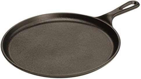 Lodge Round Seasoned Cast Iron Griddle - Round-Shaped, Pre-Seasoned Iron Griddle Pan - Non-Toxic, PFAS-Free Cookware - Compatible with Stovetop, Oven, Grill, or Campfire - 10.5 Inches (Pack of 5)