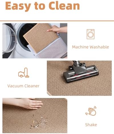 PADOOR Non-Slip Bath-Mats for Bathroom, Rubber-Backing Braided Absorbent Bathroom Mat Machine Washable Thin Bathroom Rugs Fit Under Door Quick Dry Bath Rugs for Floor, 24''x47'' Beige