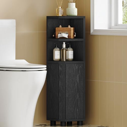 Hzuaneri Corner Cabinet, Small Bathroom Corner Cabinet with Doors