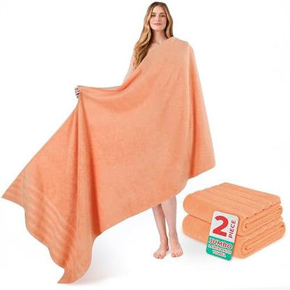 American Soft Linen 100% Cotton Luxury Turkish Towels, 2PC 35x70 Bath Sheet