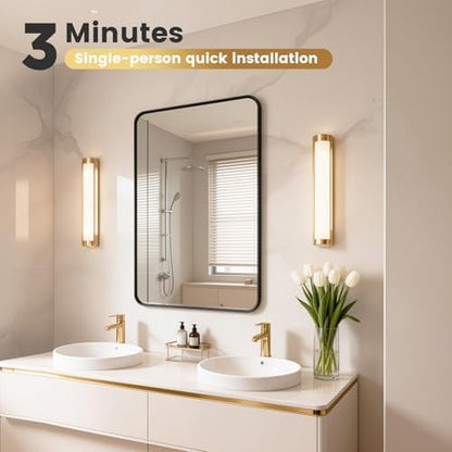 18" x 24" Black Bathroom mirros for Over Sink