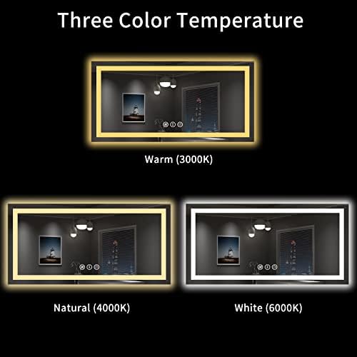 LOAAO 55"X30" LED Bathroom Mirror with Lights, UL Listed